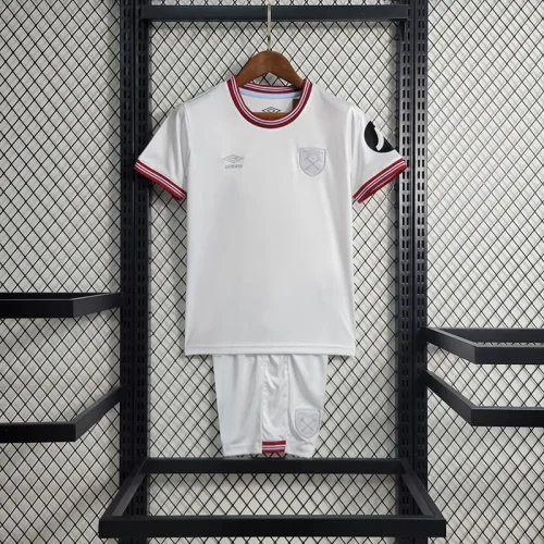 2023-24 West Ham United away game kids soccer jerseys 