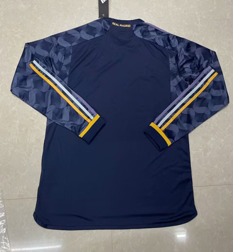 Real Madrid 2023-24 away black long sleeves soccer jerseys