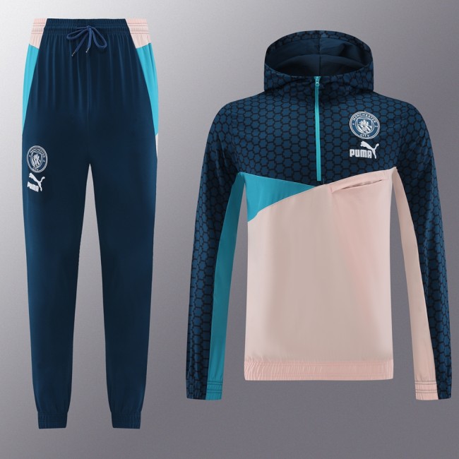 2023 Manchester City half-zip windbreaker suit