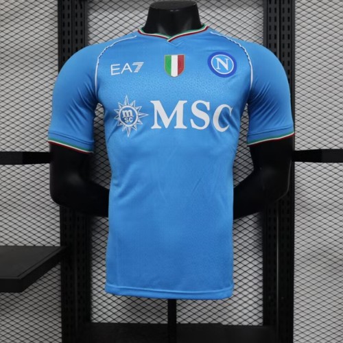 Naples 2023-24 home player version soccer jerseys