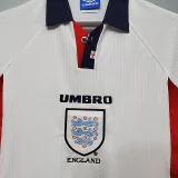 England 1998 home soccer jerseys