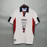 England 1998 home soccer jerseys