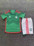 2022 Mexico home game kids  soccer jerseys