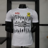 Jeddah United away game white Player version soccer jerseys 