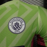 2023-24 Manchester City fluorescent green player version training