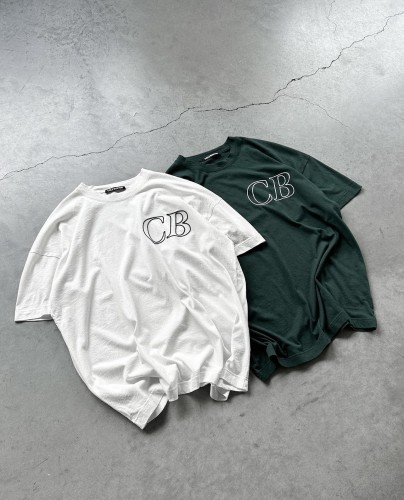 *C7010# Cole Buxton simple letter logo embroidered short-sleeved T-shirt