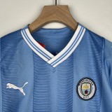 Manchester City 2023-24 kids soccer jerseys