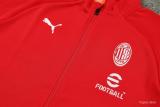 2023-24 AC Milan Red Half Zipper Jacket +Pants