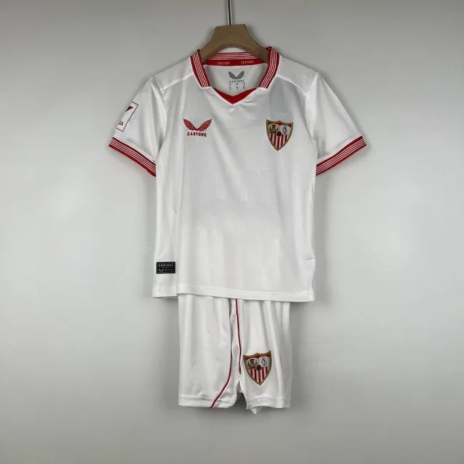 2023-24 Sevilla home kids jersey