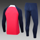 2023-24 Atletico Madrid red half zipper sweater suit