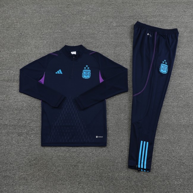 2023 Argentina 01 sapphire blue half-pull suit (with steel seal)