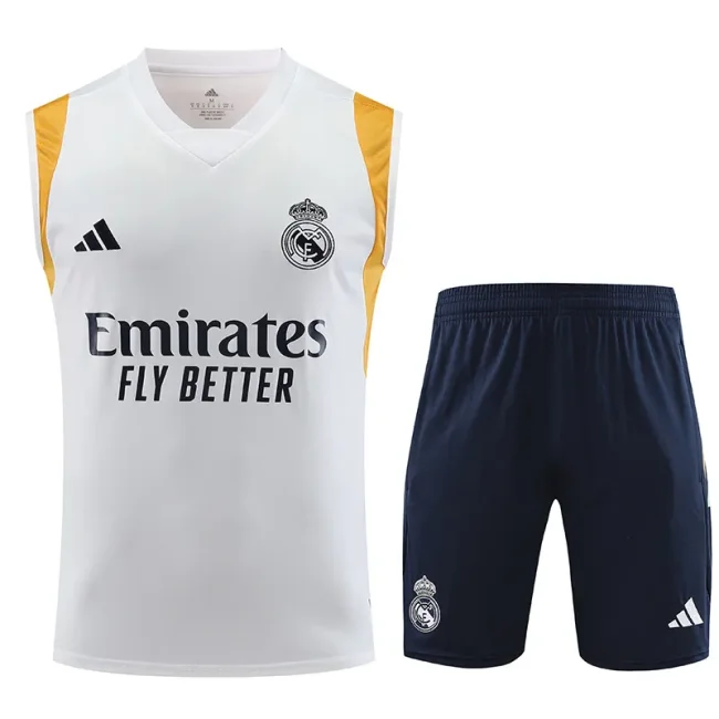 2023-24 Real Madrid white vest suit