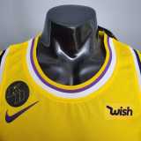 O'Neal #34 Lakers Commemorative Edition Round neck yellow