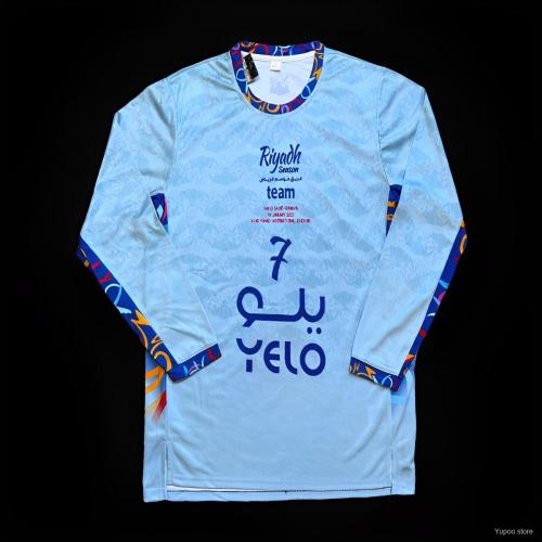 2023-24 Al-Nassr Ronaldo Long Sleeve Blue ALL Stars Special Jersey