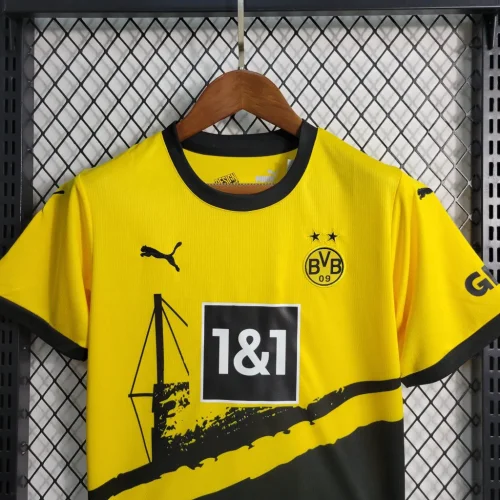 Dortmund 2023-24 home kids Soccer jersey