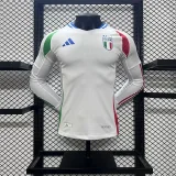 Italy 2024 away white long sleeve player version