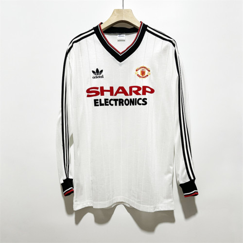 1982-83 Manchester United away white long sleeve retro jersey