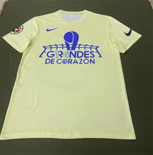 2023-24 Club America Light Yellow Champion T-shirts