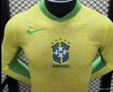 2024 Brazil Player Version Home Long Sleeve Jersey