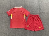 2024-25 Liverpool home soccer jerseys kids