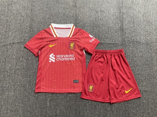 2024-25 Liverpool home soccer jerseys kids