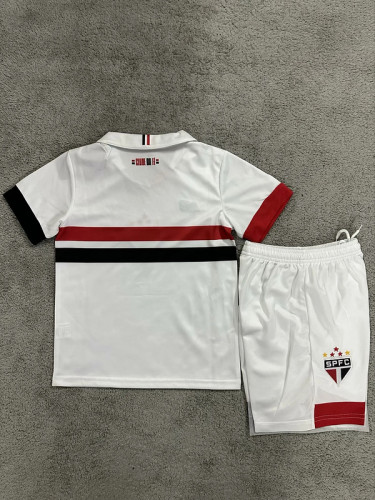  2024-25 Sao paulo home white kids kit