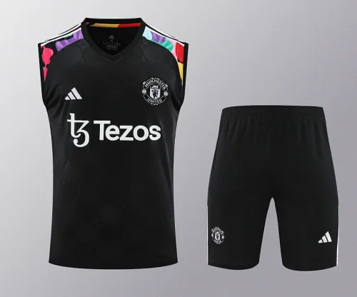 2023-24 Manchester united black Vest suit
