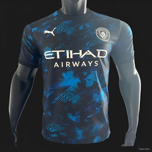 2023-24 Manchester City Blue Player Version Training(The player version is more slim fit, it is recommended to buy one size larger)