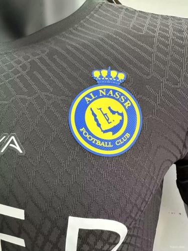 2023-24 AL NASSR Black Goalkeeper Player Version(The player version is more slim fit, it is recommended to buy one size larger)