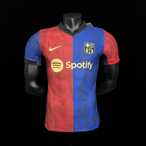 2024-25 Barcelona red blue player version(The player version is more slim fit, it is recommended to buy one size larger)