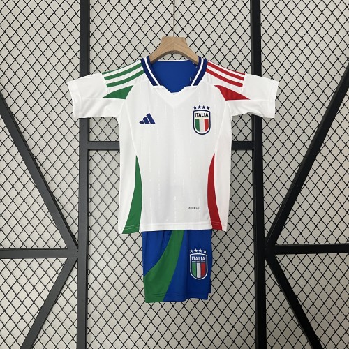 2024 Italy away white kids kit