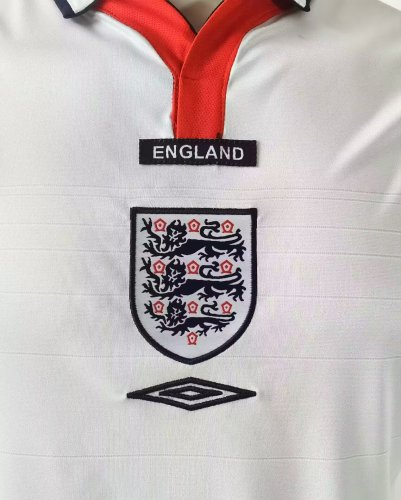 2004 England home white retro jersey