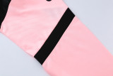 paris saint germain black pink half pull suit
