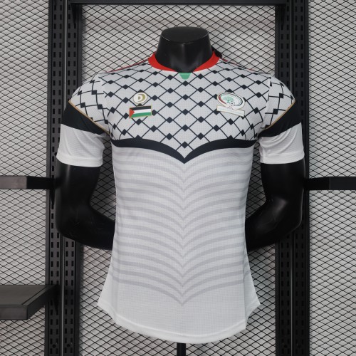 2024-25 Palestinian white player version(The player version is more slim fit, it is recommended to buy one size larger)
