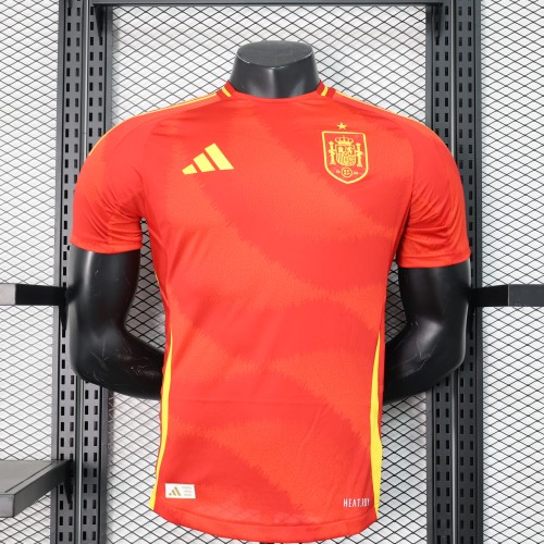 2024 Spain Home Player Version(The player version is more slim fit, it is recommended to buy one size larger)