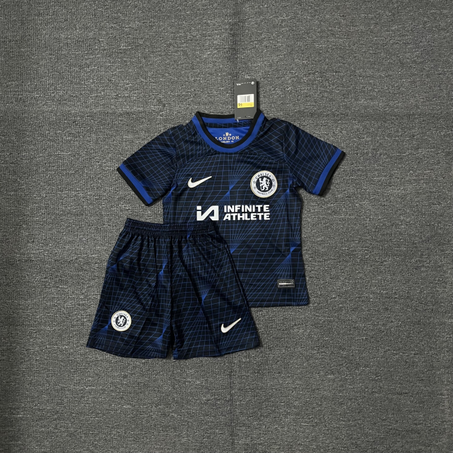 chelsea 2023-24 away kids soccer jerseys