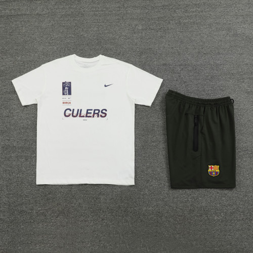 2024-25 Barcelona white cotton training suit