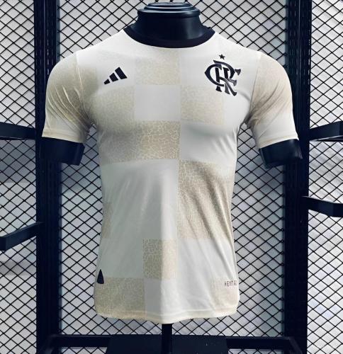 Player Version 2024-25 Flamengo Pre-Match White Training (The player version is more slim fit, it is recommended to buy one size larger)