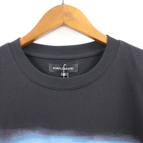 2385* Purple Brand logo photo print T-shirt
