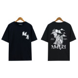 2202*AMIRI Angel retro logo printed cotton T-shirt