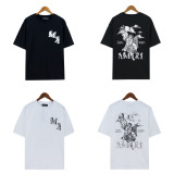 2202*AMIRI Angel retro logo printed cotton T-shirt