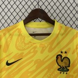 2024 France Yellow Goalkeeper Jersey