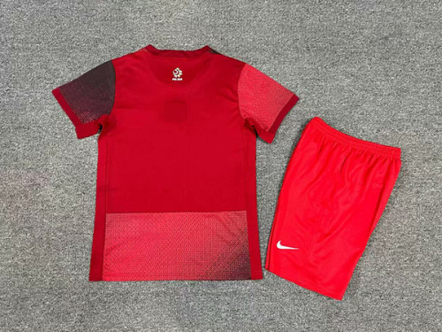2024 Poland away red kids kit