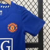 2008-09 Manchester United third away blue retro kid kit