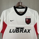 2001-02 flamengo away white retro jersey