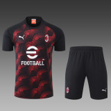 2024-25 AC Milan red and black cotton training suit