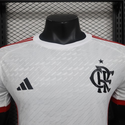Player Version 2024-25 Flamengo Away White(The player version is more slim fit, it is recommended to buy one size larger)
