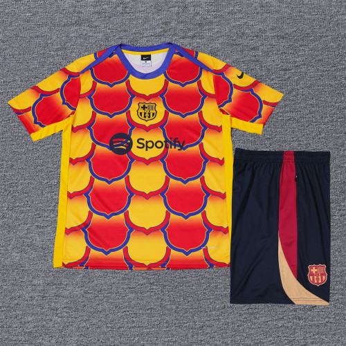 2024-25 Barcelona yellow and red training suit
