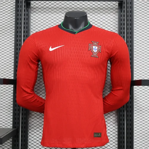 2024 Portugal home long sleeve player version Soccer jersey