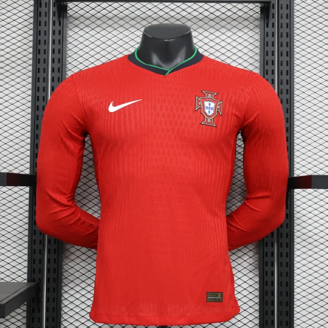2024 Portugal home long sleeve player version Soccer jersey
